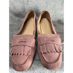'Talbots Women’s 10 M Dusty Pink Suede Leather Penny Loafer Flats Preppy Office
